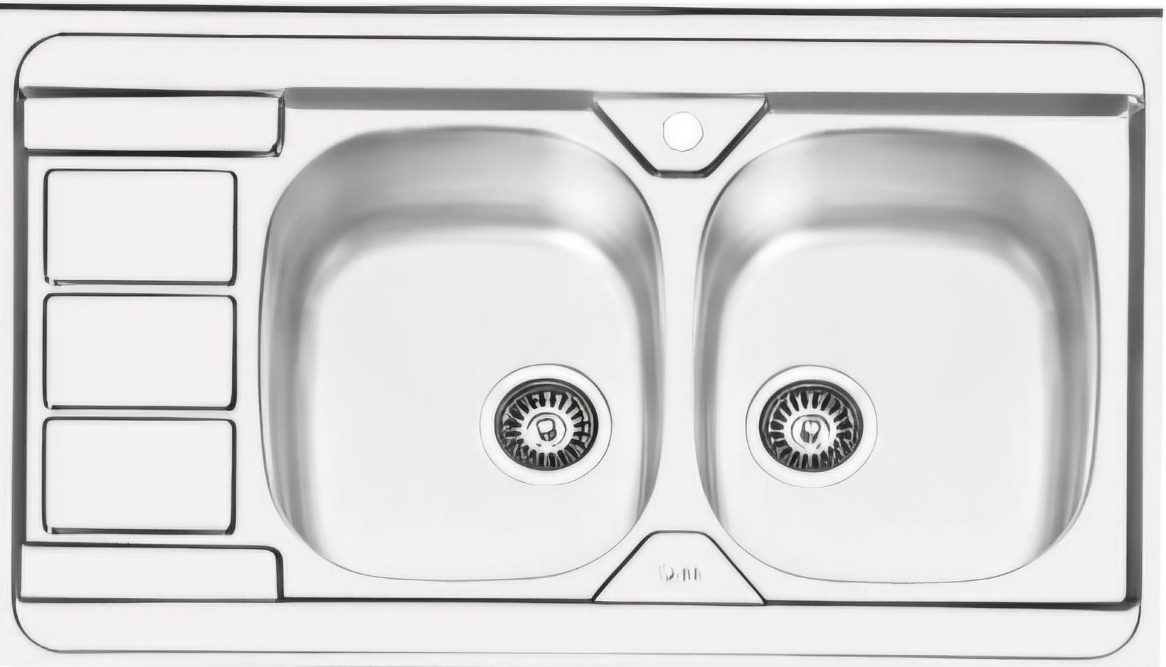 1051 سینک استیل دو لگن / ایلیا استیل مدل 1051 - تصویر 1