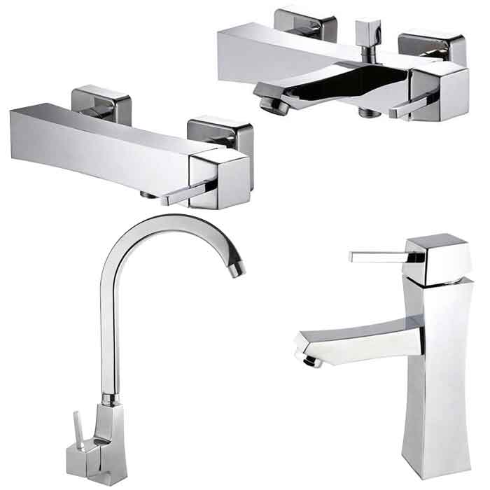 alborz-rooz-karizma-chrome-set شیرآلات البرز روز | مدل کاریزما - تصویر 1