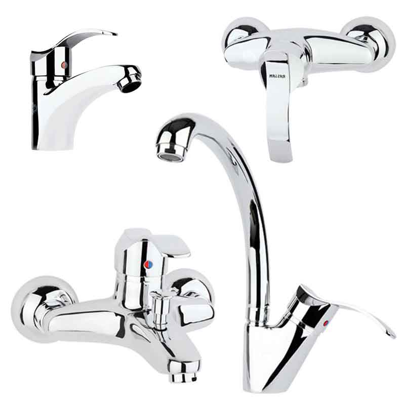 rassan-negin-chrome-set شیرآلات راسان | مدل نگین - تصویر 1