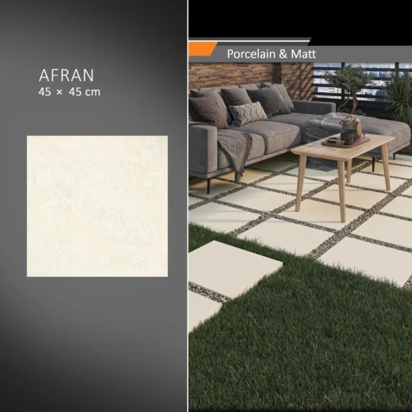 سرامیک پرسلان امین میبد مدل افران 45×45 مات