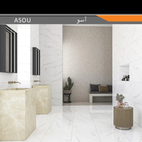 سرامیک پرسلان امین میبد مدل آسو 60×120 سوپر نانو پولیش - تصویر 2