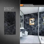 سرامیک پرسلان امین میبد مدل اسلیت مشکی 60×120 مات