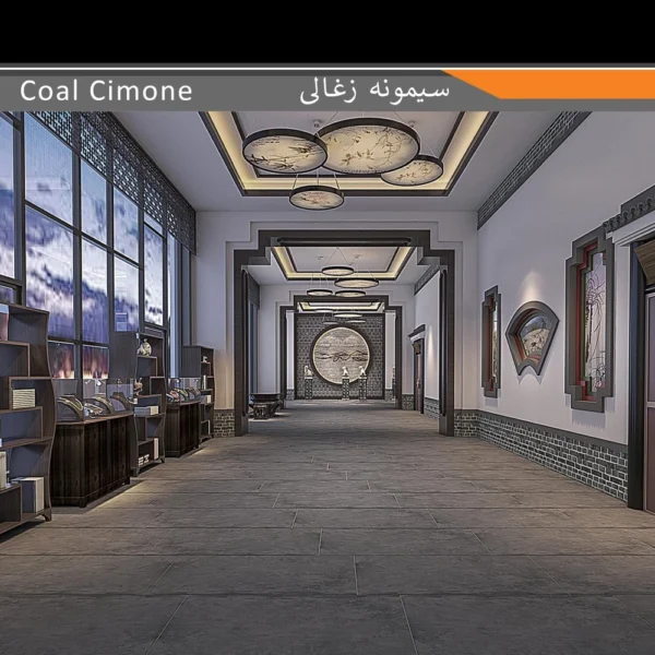 سرامیک پرسلان امین میبد مدل سیمونه زغالی 60×120 مات - تصویر 2