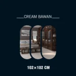 سرامیک پرسلان امین میبد مدل باوان کرم 100×100 مات - تصویر 2