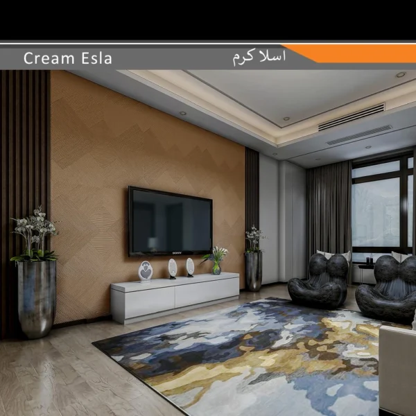 سرامیک پرسلان امین میبد مدل اسلا کرم 60×120 مات - تصویر 2