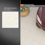 سرامیک پرسلان امین میبد مدل هایکا کرم 40×40 مات