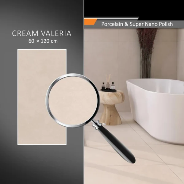 سرامیک پرسلان امین میبد مدل والریا کرم 60×120 مات افکت