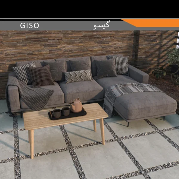 سرامیک پرسلان امین میبد مدل گیسو 60×60 مات - تصویر 2