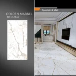 سرامیک پرسلان امین میبد مدل ماربل طلایی 60×120 مات
