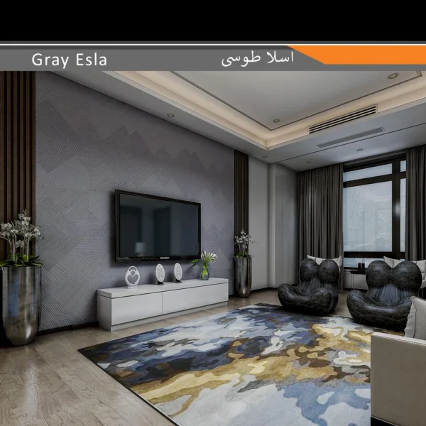 سرامیک پرسلان امین میبد مدل اسلا طوسی 60×120 مات - تصویر 2