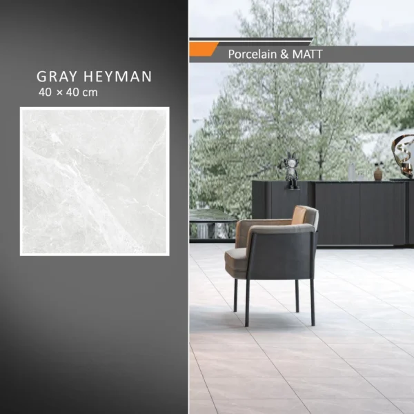سرامیک پرسلان امین میبد مدل هیمن طوسی 40×40 مات