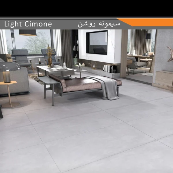 سرامیک پرسلان امین میبد مدل سیمونه روشن 60×120 مات - تصویر 2