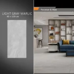 سرامیک پرسلان امین میبد مدل مارلیک طوسی روشن 60×120 مات