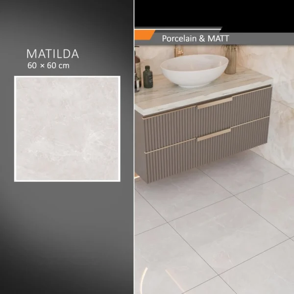 سرامیک پرسلان امین میبد مدل ماتیلدا 60×60 مات