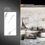 سرامیک پرسلان امین میبد مدل سایدا 60×120 سوپر نانو پولیش