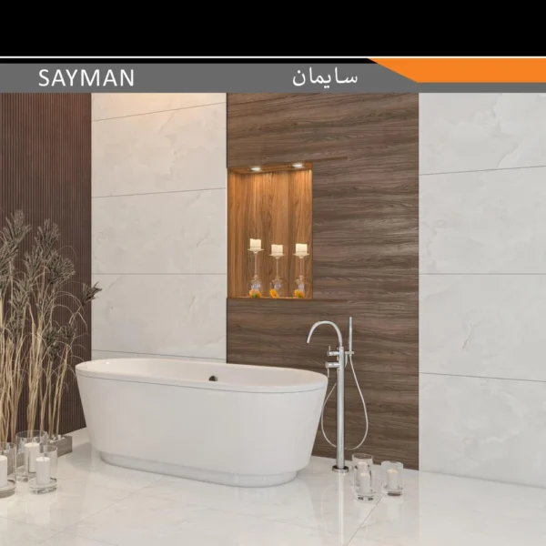 سرامیک پرسلان امین میبد مدل سایمان 60×120 سوپر نانو پولیش - تصویر 2