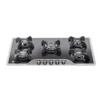 اجاق گاز درسا مدل DG2301-5M بینا شیشه ای مشکی استیل 5 شعله