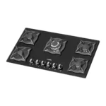 اجاق گاز ایلیا استیل مدل G503T شیشه ای مشکی 5 شعله - تصویر 2